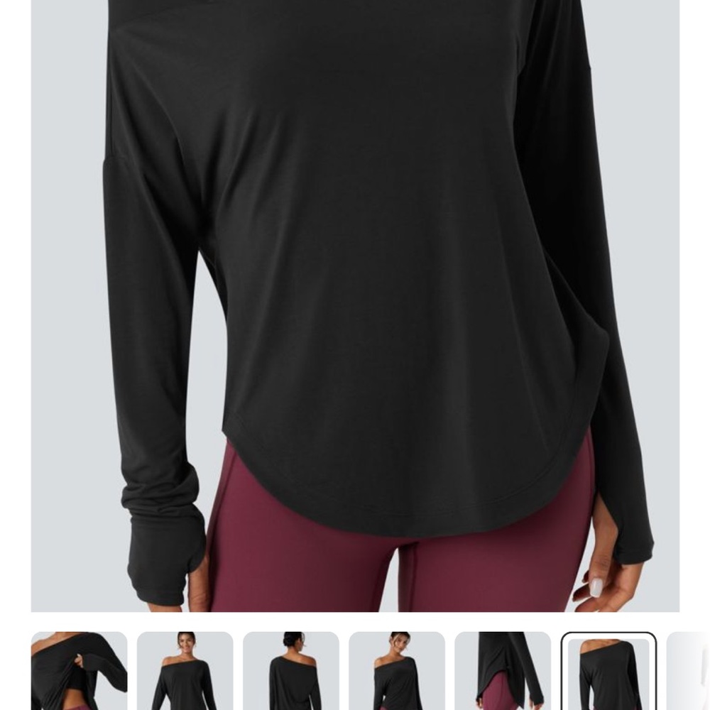 HALARA Black Long Sleeve Top New without tags. Size small